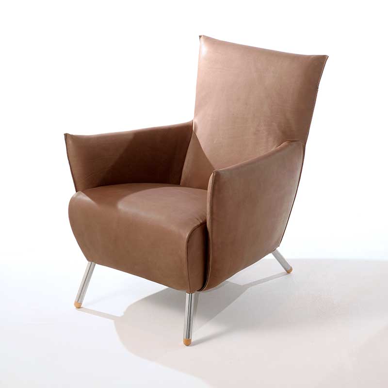 Luidruchtig motto Concreet Label Cheo fauteuil | Mondileder | dutch design in leer