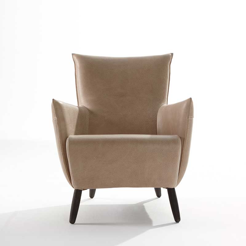 Luidruchtig motto Concreet Label Cheo fauteuil | Mondileder | dutch design in leer