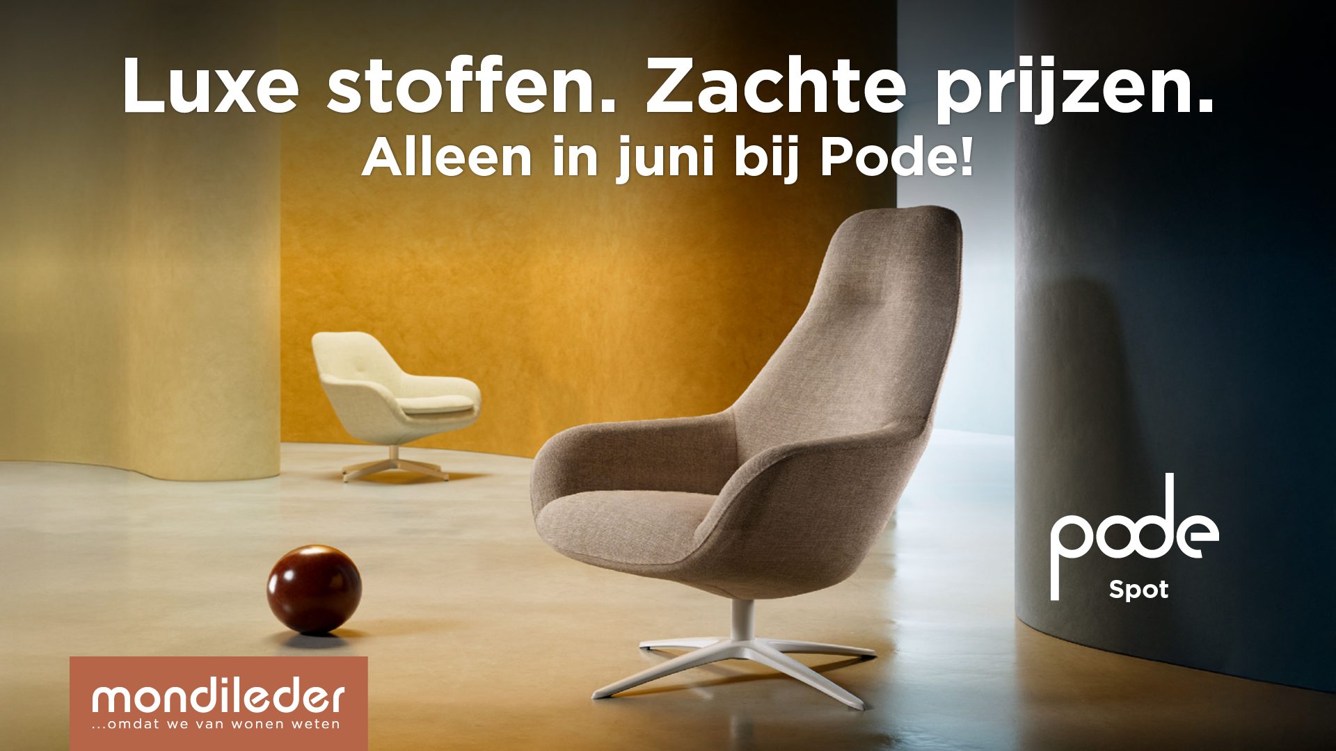 Pode actie. Aanbieding. Alle stoffen voor de laagste prijs.